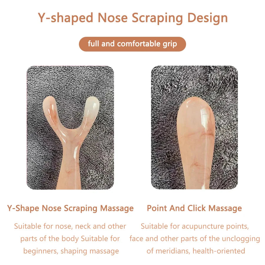 Resin Y-Shape Gua Sha Face & Nose Lifting Massage Tool Gua Sha Face Tool QXL