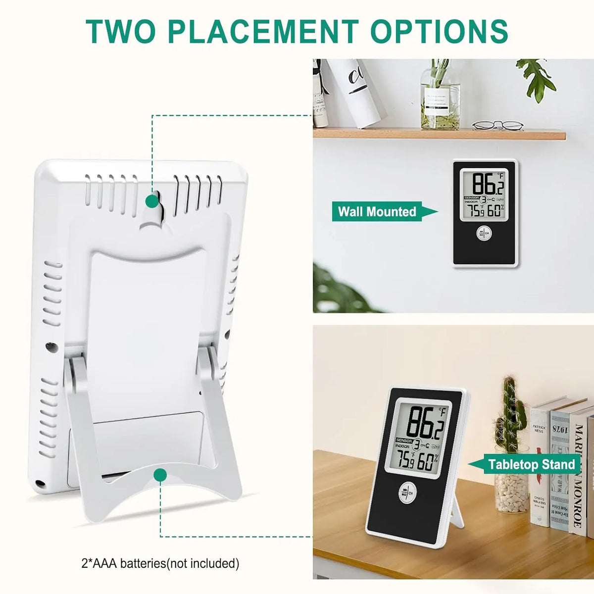 Wireless Thermometer Hygrometer | Remote Sensor & Min/Max Record Thermometer Hygrometer QXL