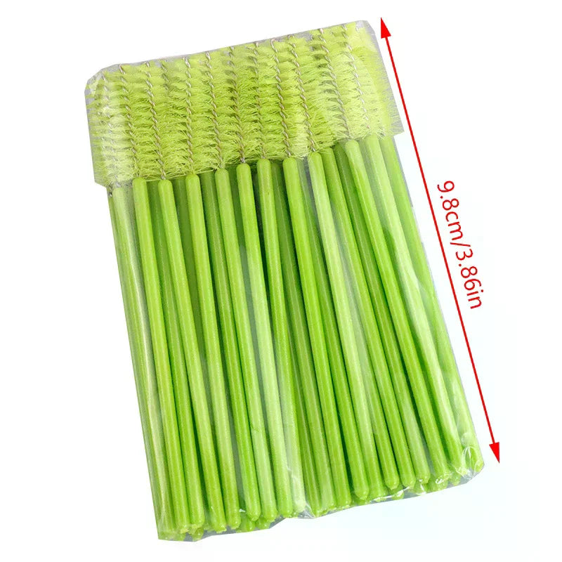 50-Pack Disposable Mascara Wands & Spoolie Eyelash Brushes Disposable Spoolie Brushes QXL