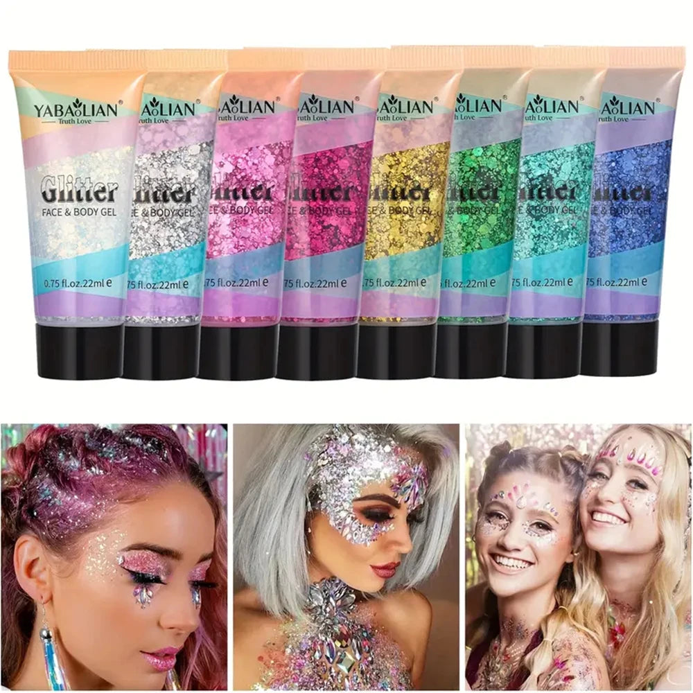 Mermaid Body Glitter Gel | Festival, Carnival & Party Shimmer Body Glitter Gel QXL