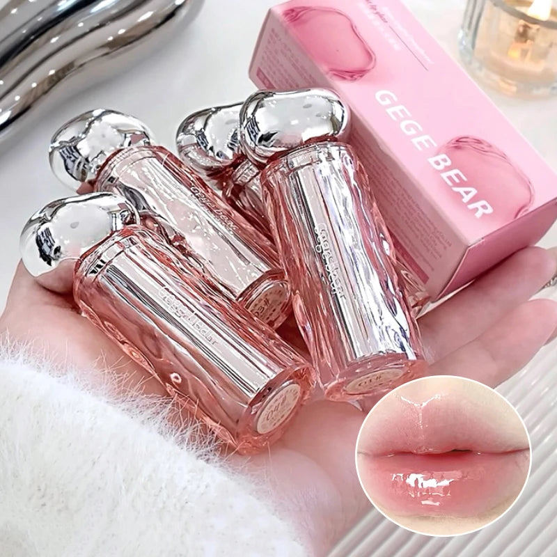 Crystal Translucent Lip Glaze | Moisturizing Long-Lasting Color Lip Glaze Gloss QXL