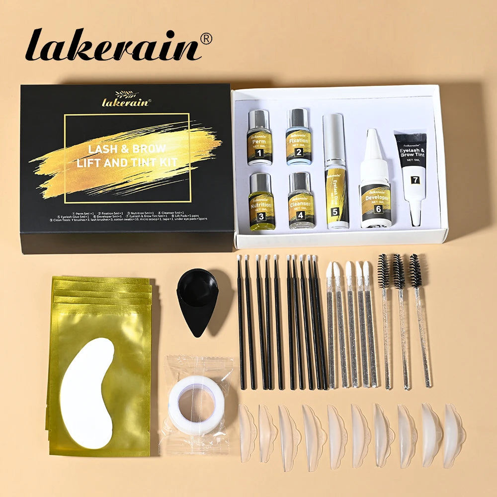 Lash Lift & Brow Lamination Tint Kit – Complete At-Home Set Lash & Brow Lift Kit QXL