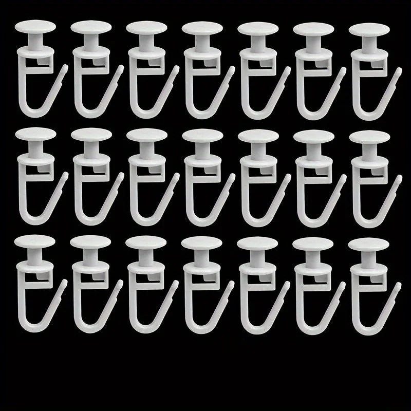 Curtain Track Rollers with Lockable Hooks | Easy Glide Hangers Curtain Track Rollers QXL 50pcs