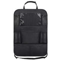 Car Seat Back Kick Protector & Storage Bag with Tablet Pocket Car Seat Organizer QXL B67 Black