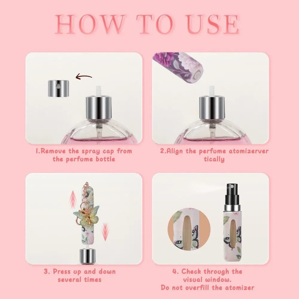 5ml Mini Refillable Perfume Spray Bottle | Portable Atomizer Perfume Spray Bottle QXL