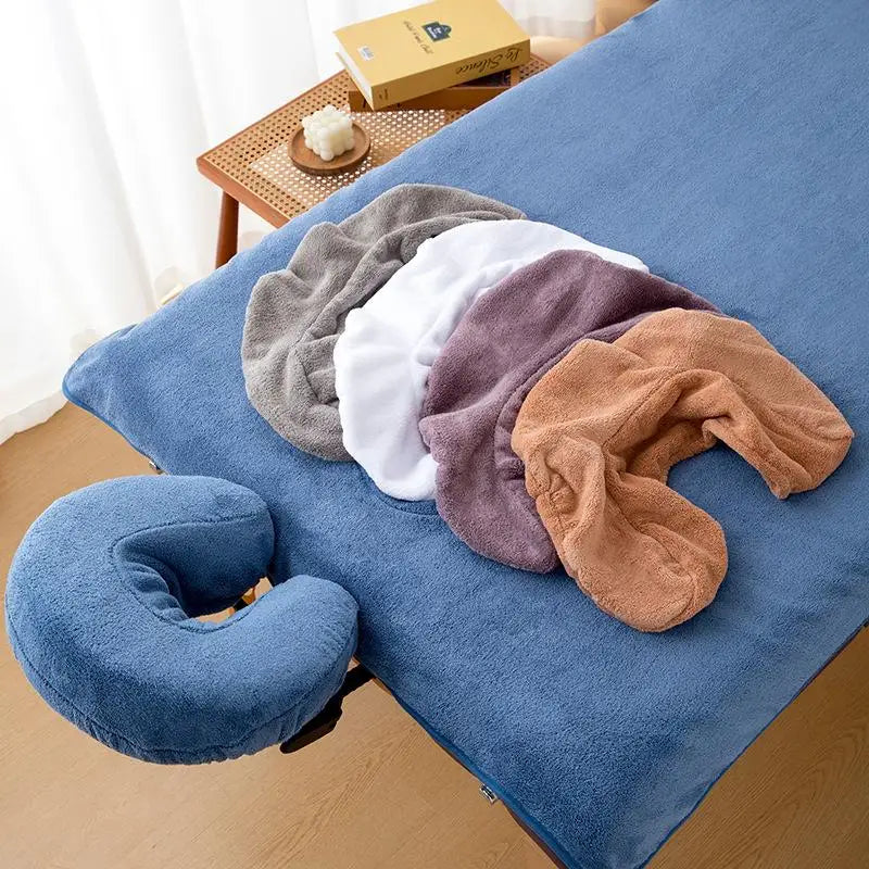 50-Pack U-Shaped Microfiber Face Cradle Covers | Spa & Salon Face Cradle Cover QXL