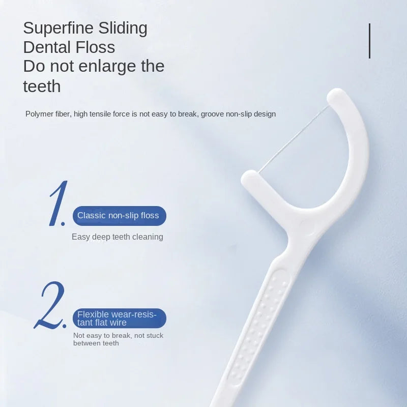 Pop-Up Dental Floss Pick Dispenser with 40 Floss Picks Floss Pick Dispenser QXL