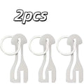 2-Pack Stainless Steel Shopping Cart Token & Key Ring Shopping Cart Token QXL 2pcs