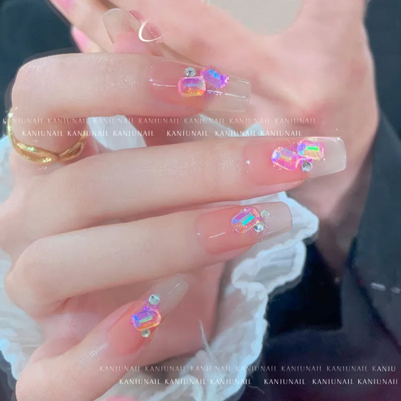 50-Pack 3D Aurora Sugar Cube Crystal Nail Charms | NAILFYOU Nail Art Charms QXL