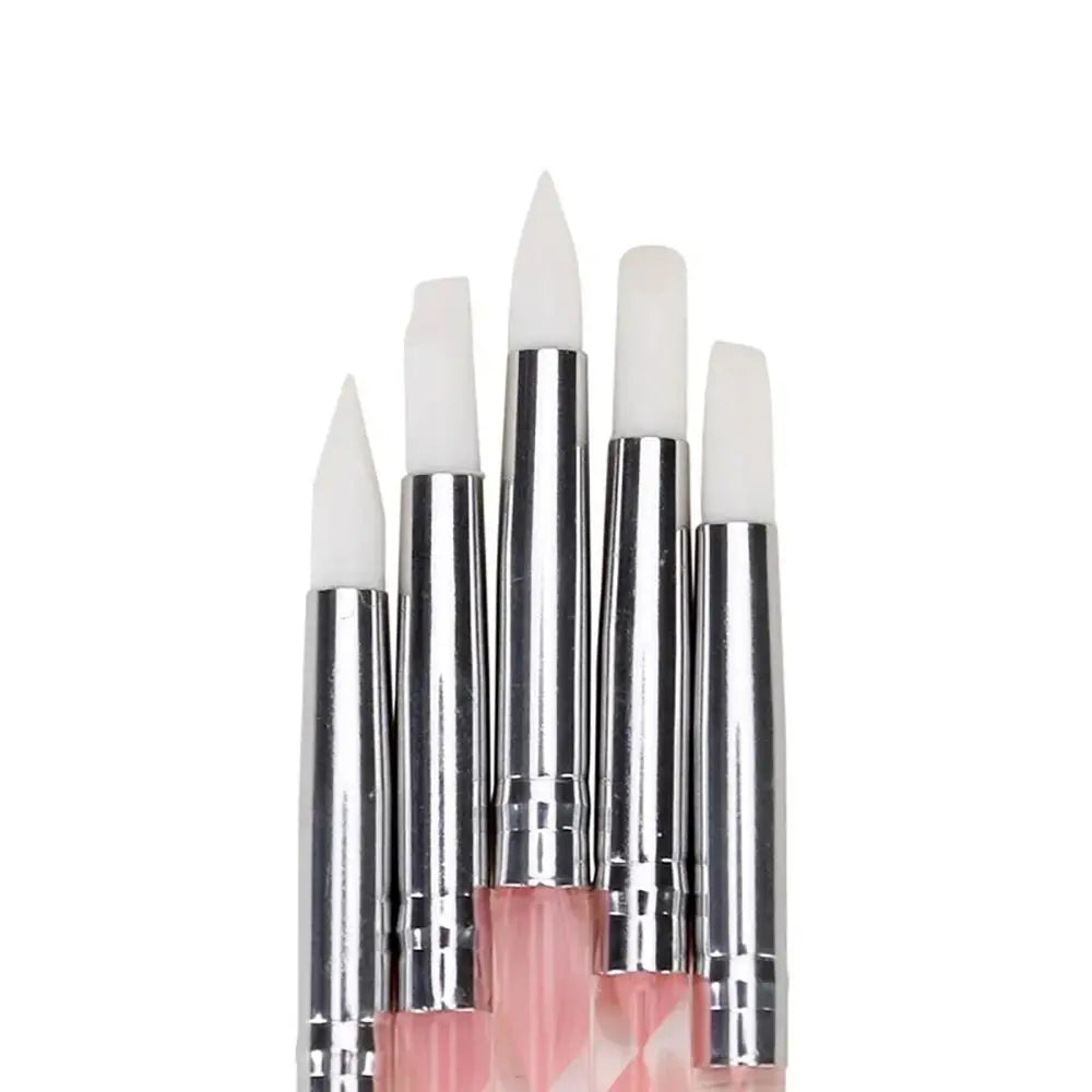 5-Piece 2-Way Nail Art Dotting Pens | Marbling & Flower Set Nail Dotting Pen Set QXL