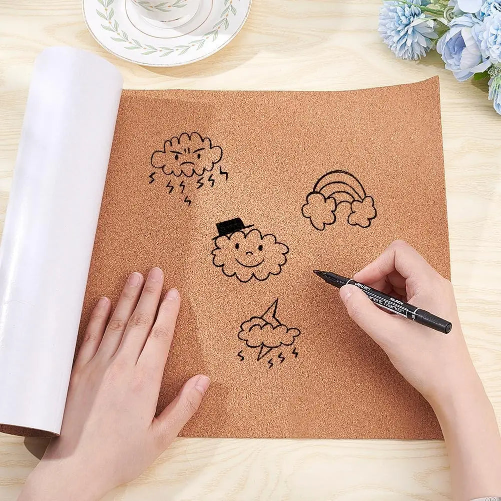 2mm Self-Adhesive Cork Roll Sheet 12x24" | Bulletin Board & DIY Cork Sheet Roll QXL