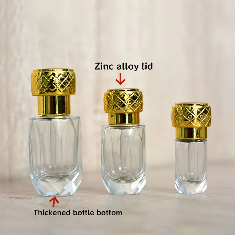 Glass Roll-On Bottle 3/6/12ml | Refillable Essential Oil Vial Roll-On Glass Bottle QXL