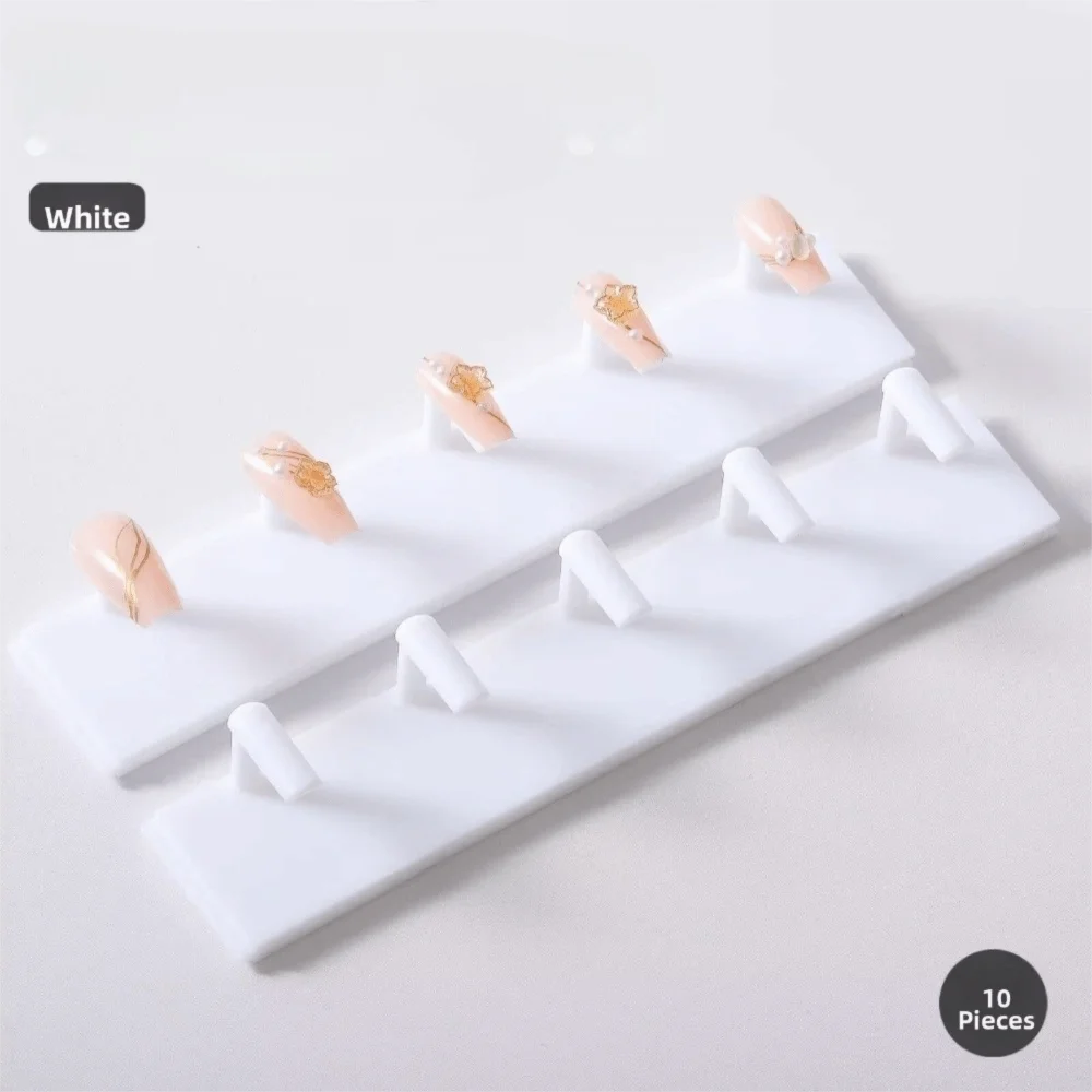 10-Pack Detachable Nail Practice Display Stand | Nail Art Holder Nail Display Stand QXL White
