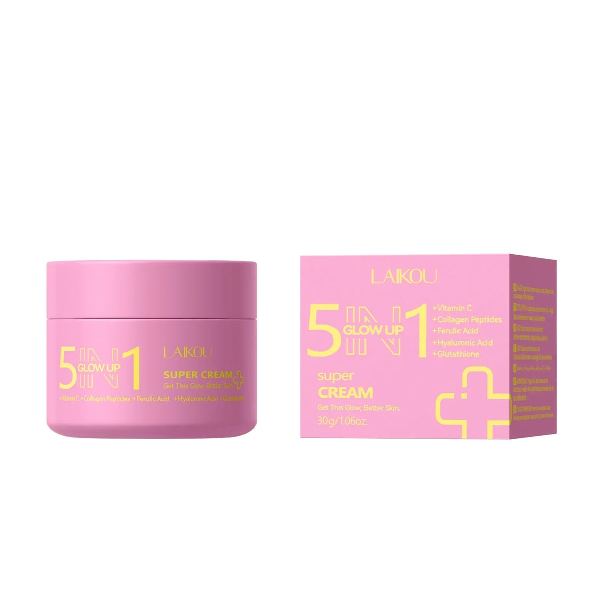 LAIKOU 5-in-1 Hydrating Face Cream 30g | Glow Up Skincare Hydrating Face Cream QXL