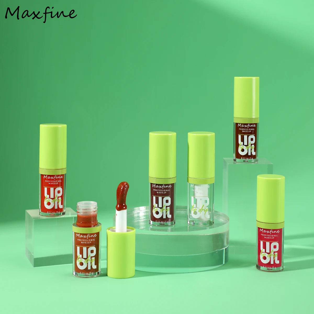MAXFINE 6-Shade Moisturizing Lip Gloss | Luminous Oil Finish Lip Gloss QXL