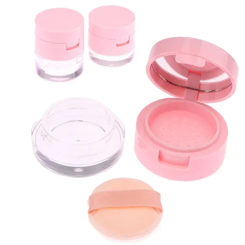 Mini Travel Powder Box with Mirror & Sifter | 3g/5g Refillable Travel Powder Compact QXL