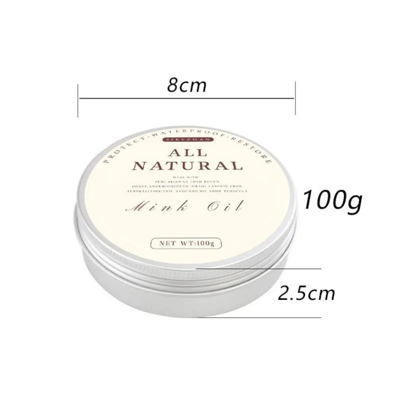 Leather Mink Oil Cream 100g | Car Seat & Sofa Care Leather Care Cream QXL