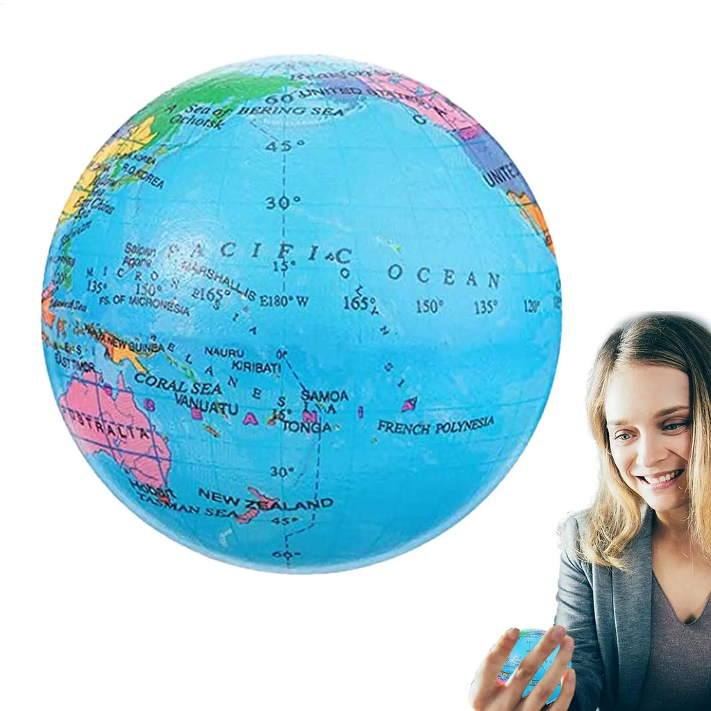 Mini Earth Globe Squeeze Ball | Foam Fidget Toy & Fun Gift Foam Fidget Squeeze Ball QXL