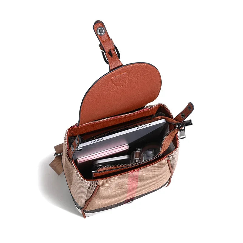 Luxury Vintage Leather Diaper Tote Bag | Large Capacity Diaper Tote Bag QXL