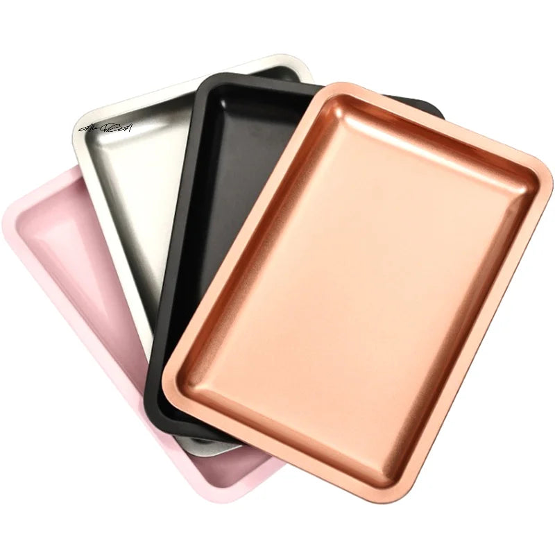 Stainless Steel Nail Art Tray | Cosmetic Storage Dish Nail Art Tray QXL