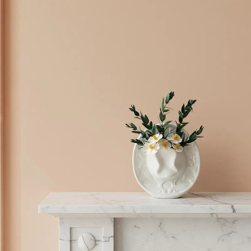 Handmade Ceramic Hat-Shaped Vase | Nordic Porcelain Decor Decorative Ceramic Vase QXL