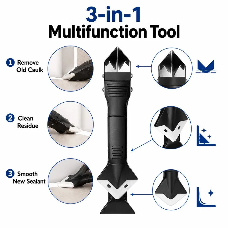 14-Piece Caulking Tool Kit | Sealant Remover & Grout Finisher Caulking Tool Kit QXL