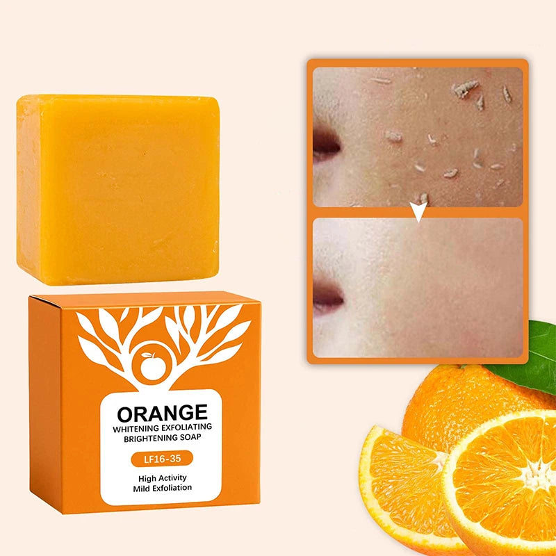 Orange Enzyme Exfoliating Brightening Soap Bar 100g – Face & Body Brightening Soap Bar QXL