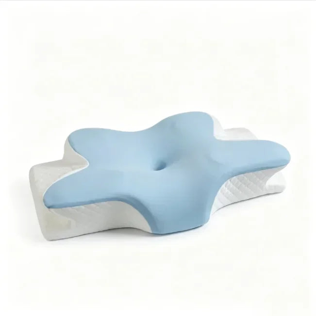 Cooling Memory Foam Cervical Pillow – All Sleep Positions Memory Foam Pillow QXL blue 2