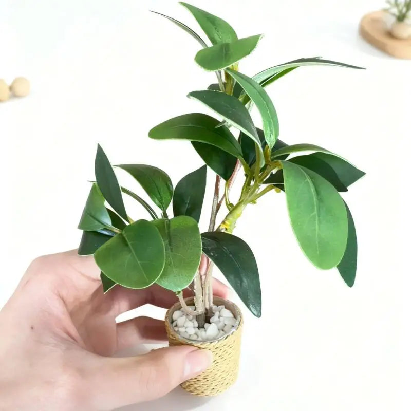 1/6 Scale Dollhouse Miniature Potted Plant | Resin Garden Decor Dollhouse Miniature QXL