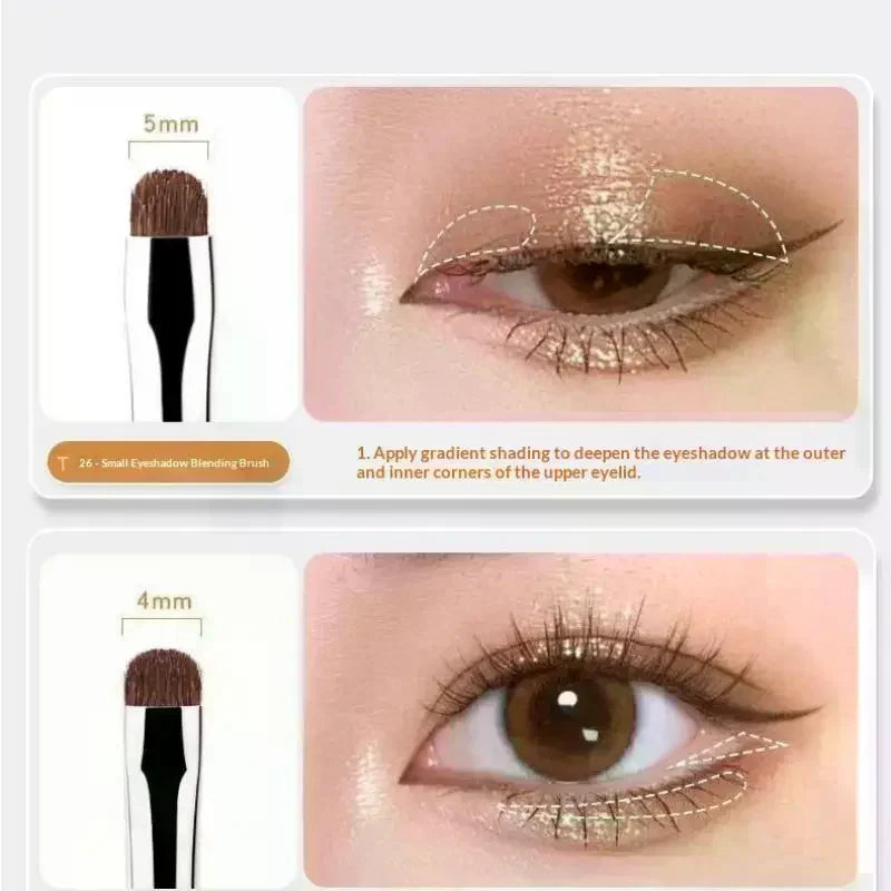 4/6-Pc Horsehair Eye Detail Brush Set | Eyeshadow & Smudge Eye Makeup Brushes QXL
