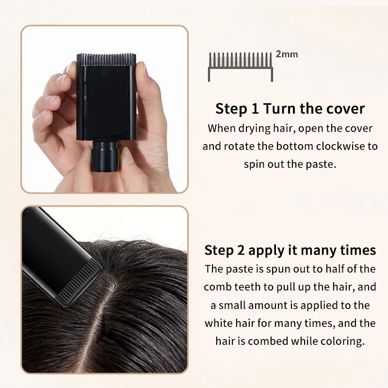 Life Girls Hair Dye Comb Brush | Cover White Hair On the Go Hair Dye Comb Brush QXL