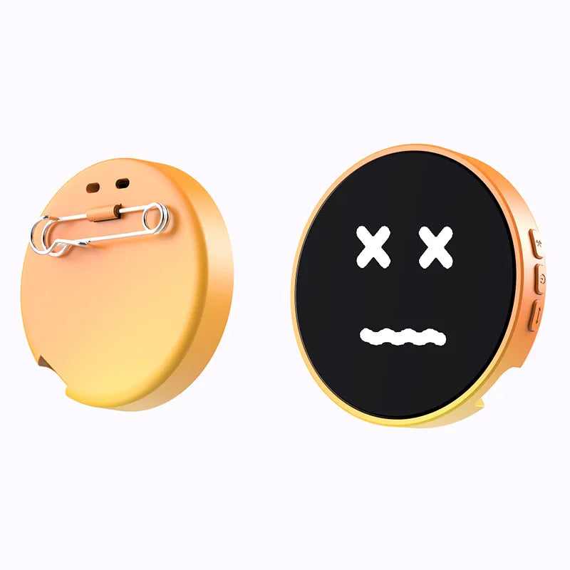 Smart Anime E-Badge | HD Screen Bluetooth 5.4 USB-C Pin Smart Display Badge QXL Orange