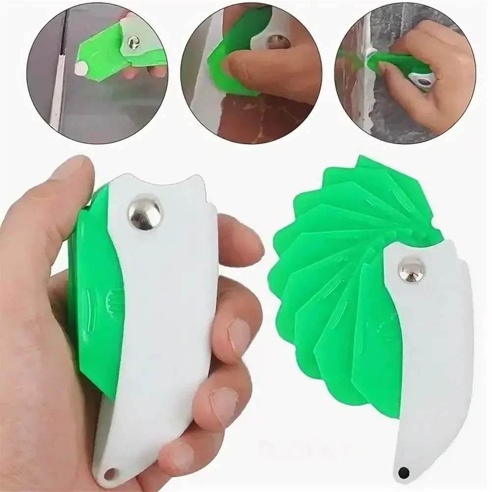 9-in-1 Folding Caulking Scraper | Multi-Angle Sealant Tool Caulking Scraper Tool QXL
