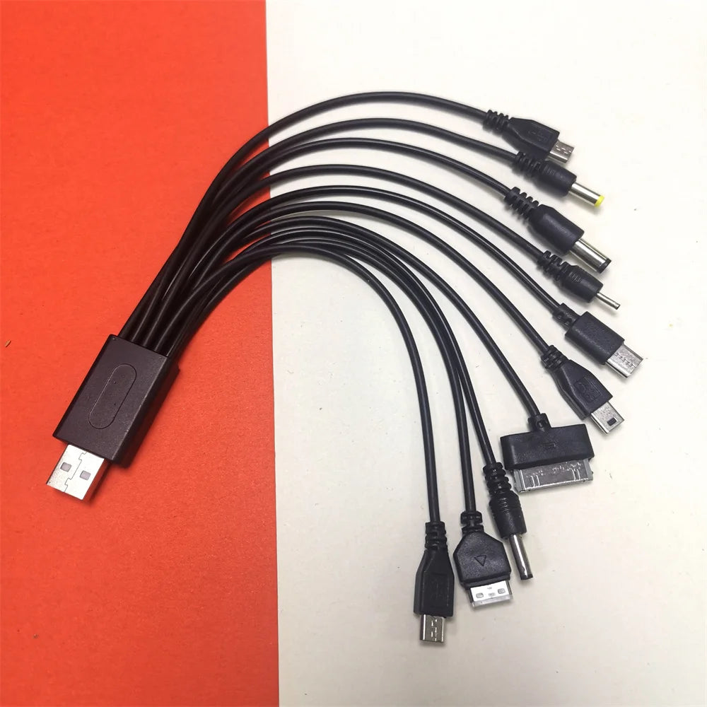 10-in-1 Universal USB Charging Cable | Multi-Pin Adapter Multi-Pin USB Cable QXL