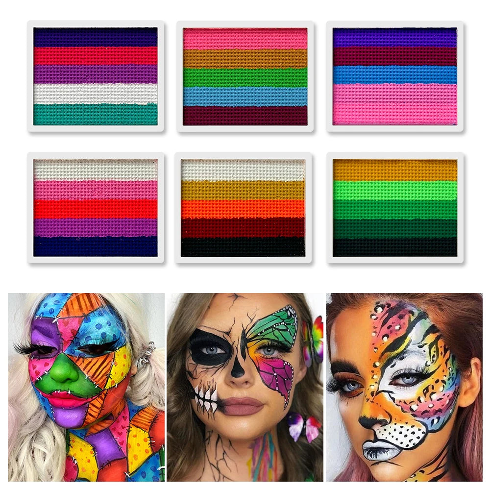 VERONNI 12-Color Water-Based Face & Body Paint Palette 8g Face & Body Paint QXL