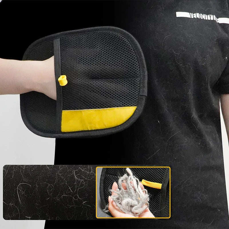 Electrostatic Pet Hair Remover Glove | Cat & Dog Grooming Pet Grooming Glove QXL