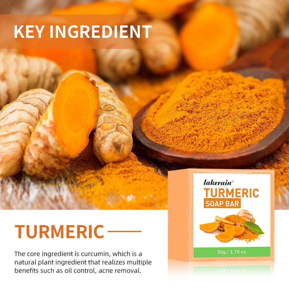Turmeric Kojic Acid Soap Bar | Natural Exfoliating Skin Cleanser Natural Soap Bar QXL
