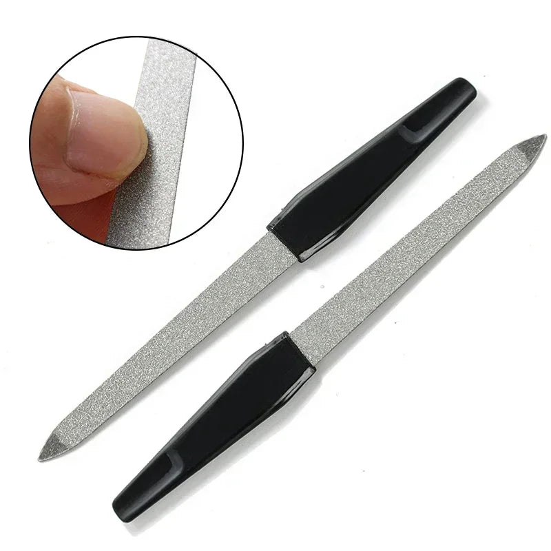 10-Pack Double-Sided Stainless Steel Nail Files | Manicure Set Nail Files Set QXL