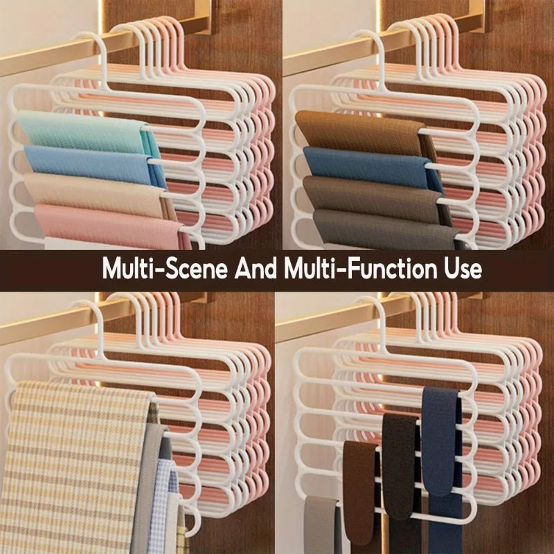 S-Type Multi-Layer Pants Rack | Space-Saving Closet Hanger Pants Hanger Rack QXL