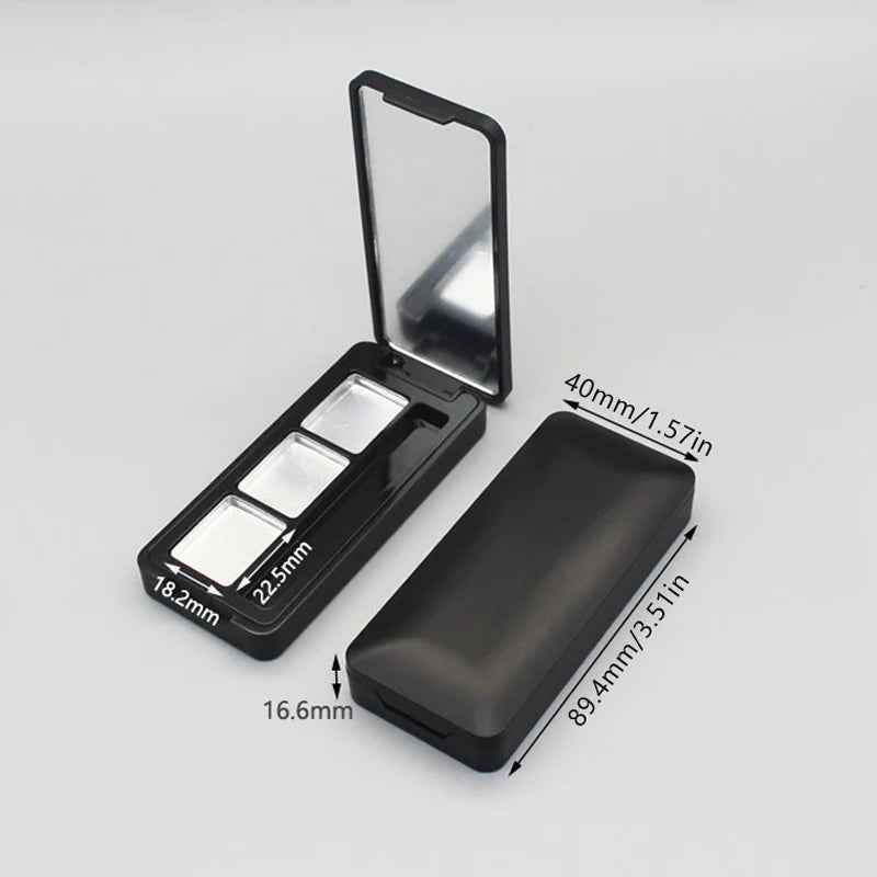 Empty 3-Grid DIY Eyeshadow Palette & Makeup Storage Dish Empty Makeup Palette QXL Default Title