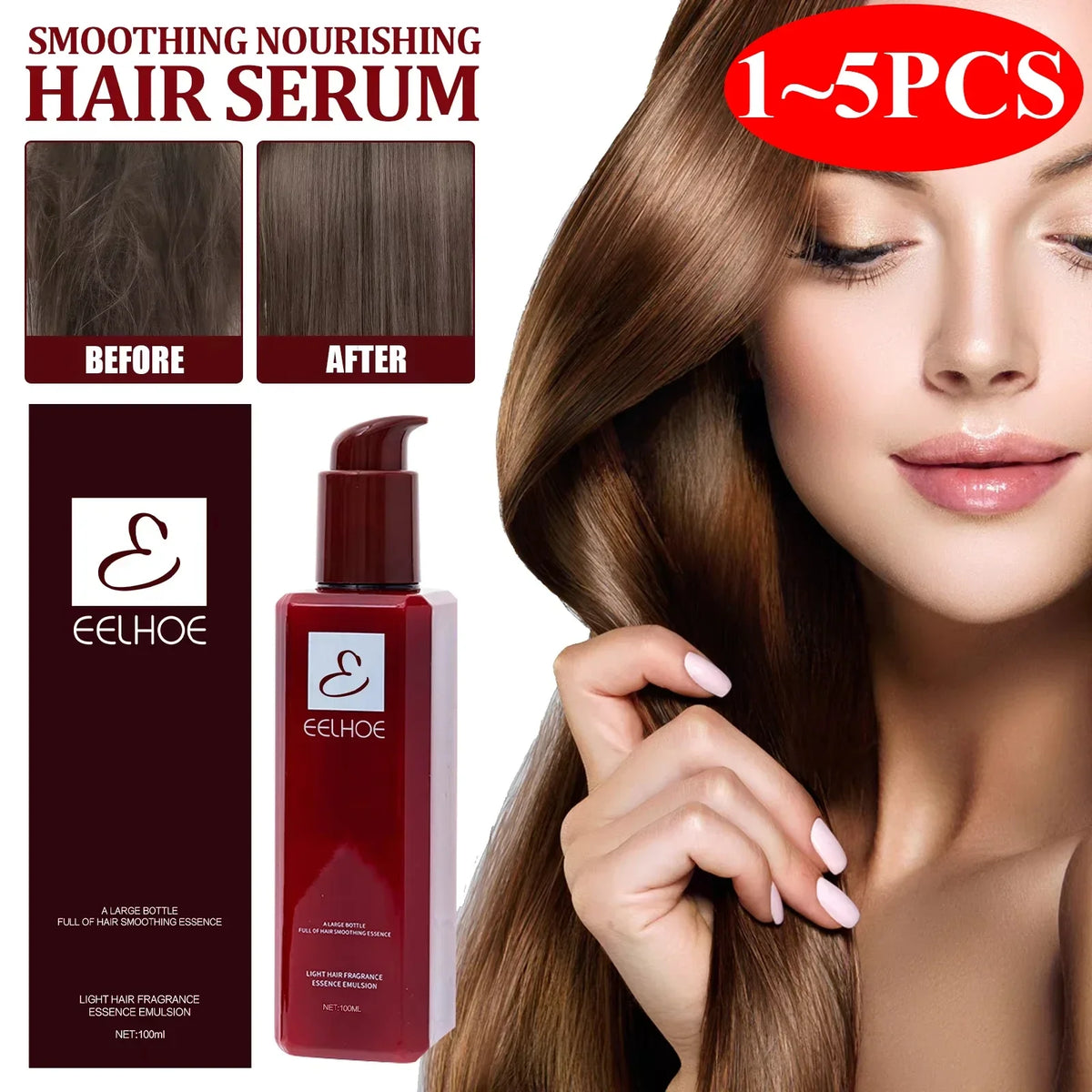 Eelhoe Leave-In Hair Conditioner Essence | Frizz & Dry Hair Leave-In Hair Treatment QXL