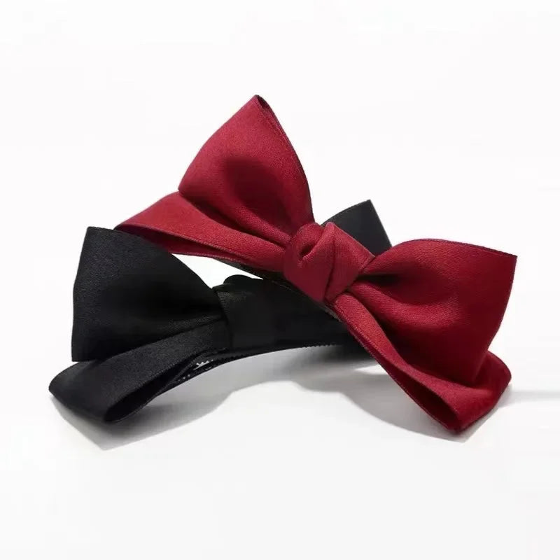 3D Red Bow Hair Clip | Korean Ribbon Barrette for Girls Bow Hair Clip QXL