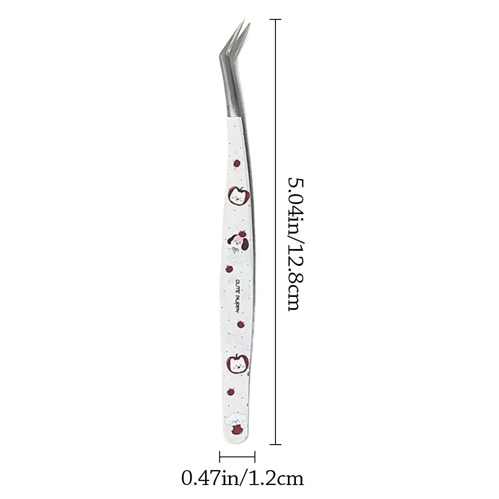Cartoon Bean Stainless Steel Lash Extension Tweezers Lash Extension Tweezer QXL