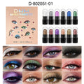 DNM 12-Color Capsule Eyeshadow Stick Set | Pearl & Shimmer Eyeshadow Stick Set QXL D-802051-01