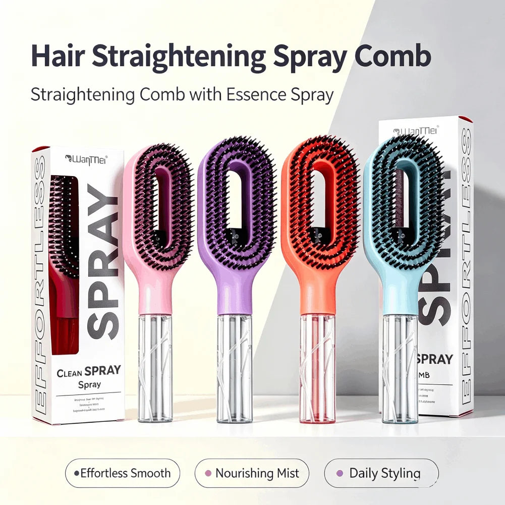 2-in-1 Spray Bottle Comb | Anti-Static Hair Styling Tool Spray Bottle Comb QXL