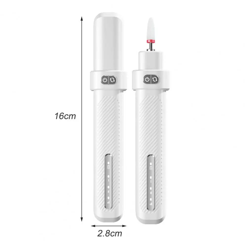 Electric Nail Drill 3-Speed USB Rechargeable Manicure Grinder Electric Nail Drill QXL
