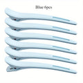 6-Pack Duck Bill Hair Clips | Salon Sectioning & Dye Clips Hair Sectioning Clips QXL Blue 6pcs