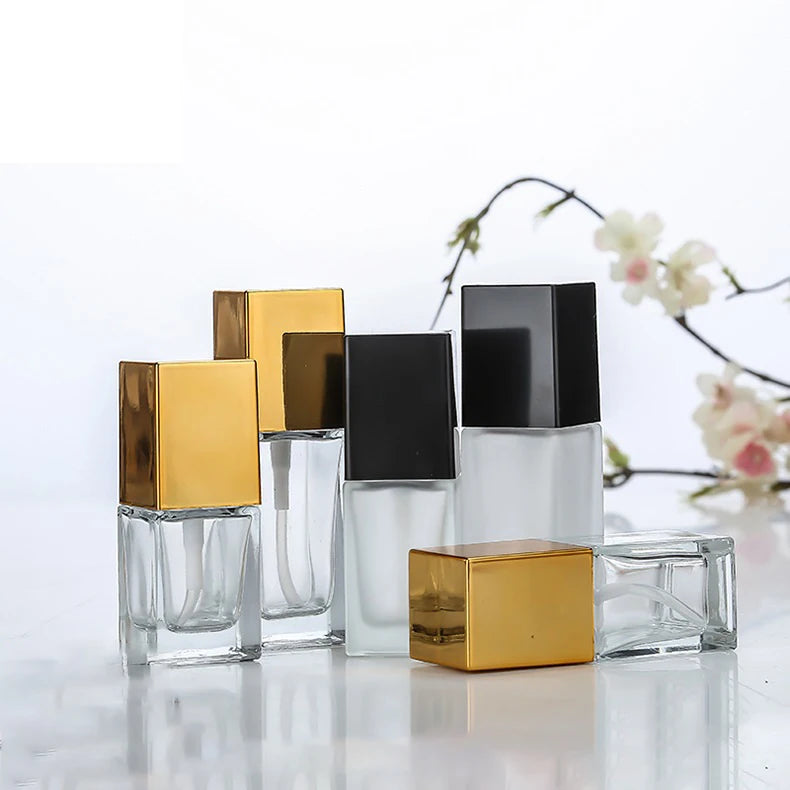 Glass Pump Bottle | Refillable Foundation Container 15–30ml Refillable Pump Bottle QXL