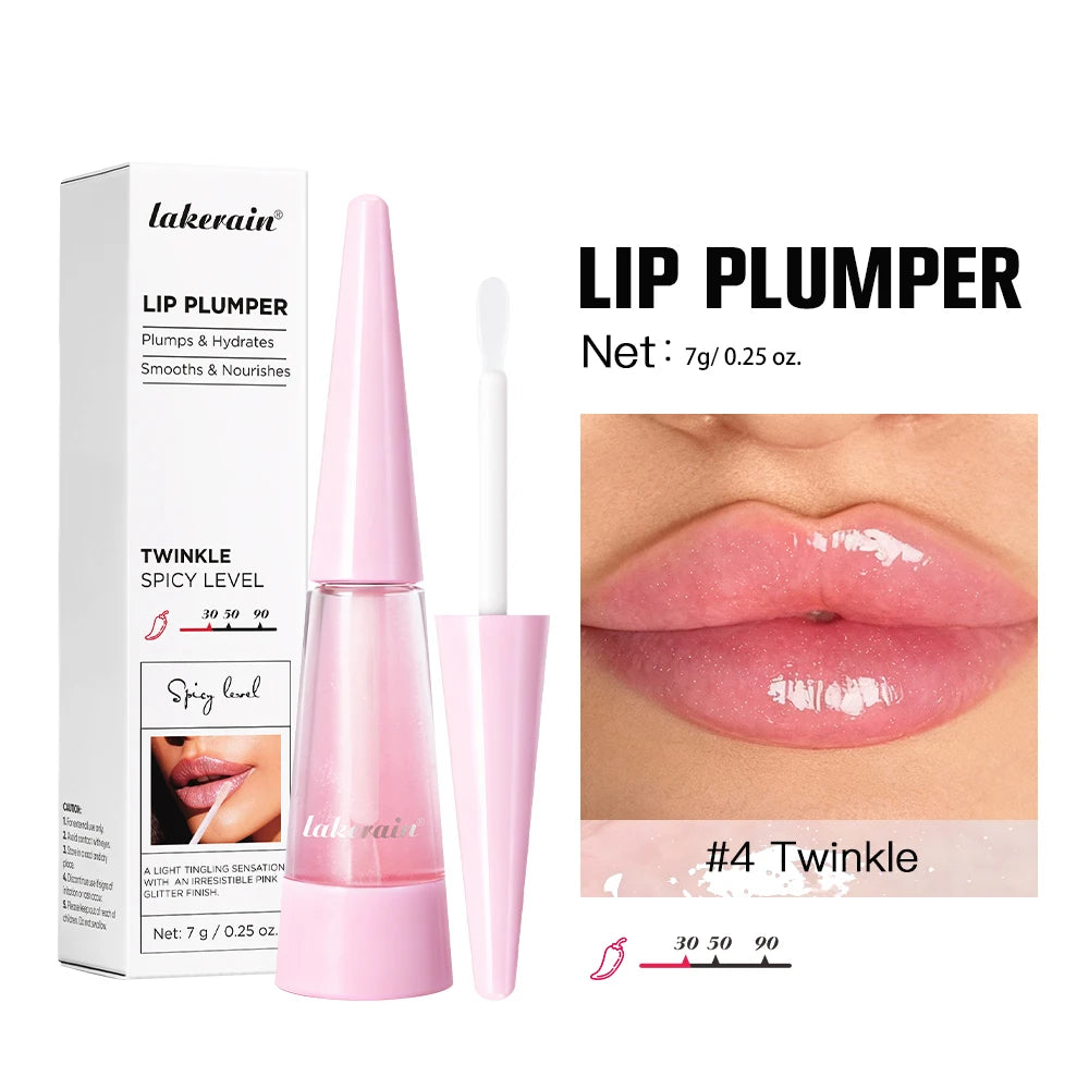 Lakerain Lip Plumper Gloss | Moisturizing & Fragrance Free Lip Plumper Gloss QXL 4Twinkle