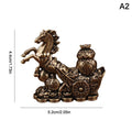 Brass Horse Figurine | Feng Shui Chinese Zodiac Lucky Statue Decorative Figurine QXL A2